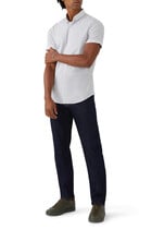 SS ALL OVER MICRO DRPS CASUAL SHIRT:NAVY MICRO DROPS AX:L
